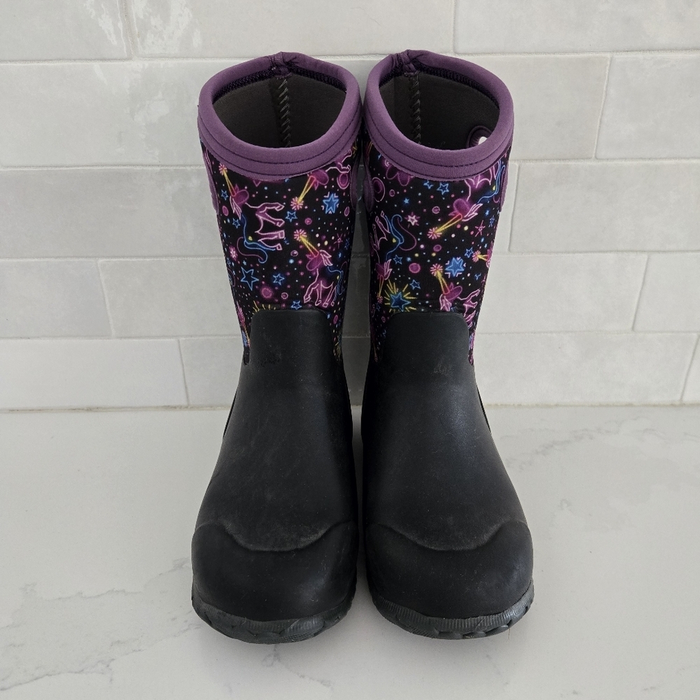 Bogs York Neon Unicorn Classic High Grasp Handles Waterproof Insulated Snow Boot - Picture 3 of 9